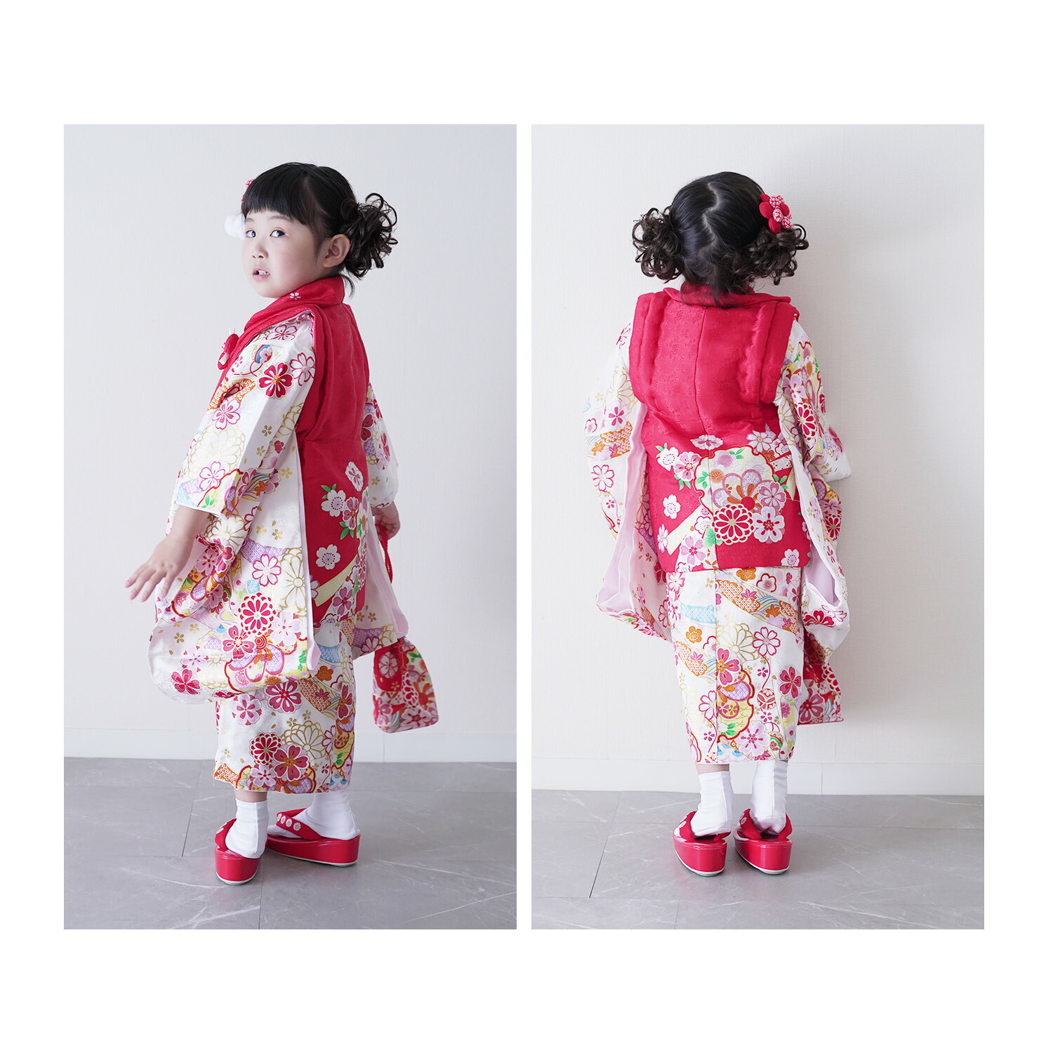 楽天市場】[高級 絹素材] 七五三 3歳 着物 被布セット 女の子 正絹