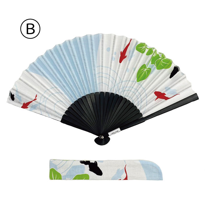 楽天市場】手ぬぐい扇子「金魚 上見」布製／ケース付き／ギフト／粋