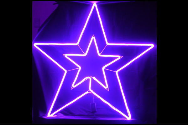 楽天市場】ネオン LEDネオンチューブビックスター RGB レインボー 星