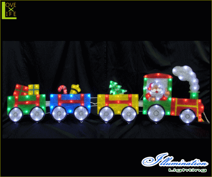 楽天市場】イルミネーション LED カラフルトレイン電車 汽車