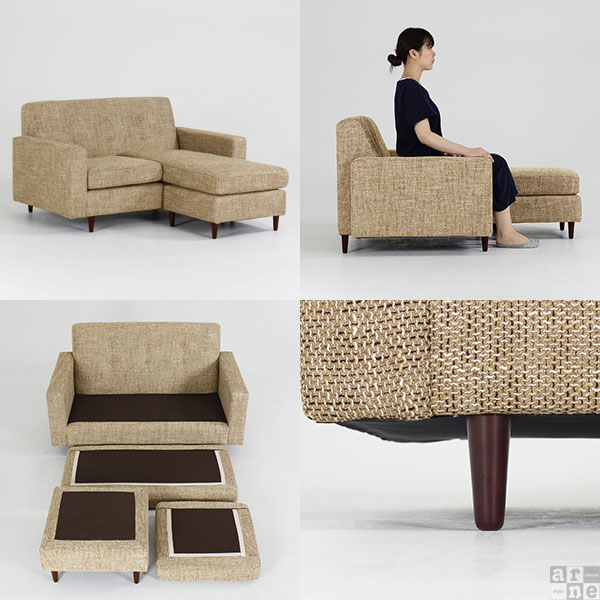 楽天市場】2人掛けソファ L字 セット 二人用 l字型ソファー オットマン