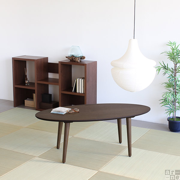 楽天市場】ローテーブル 大きめ 120 食卓 オーバルテーブル 木製 楕円