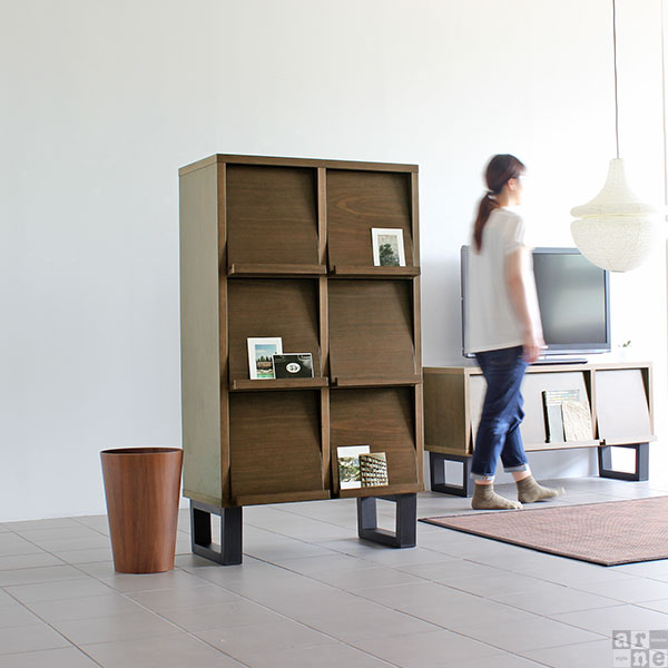 楽天市場】フラップラック ディスプレイラック 本棚 フラップ扉 完成品