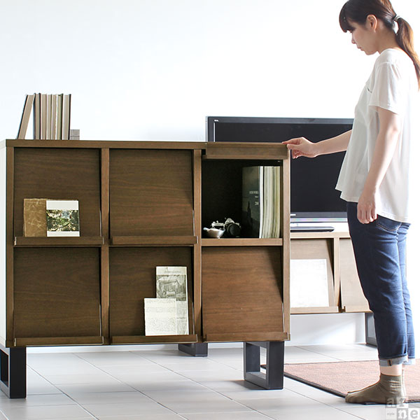 楽天市場】フラップチェスト リビングボード サイドボード