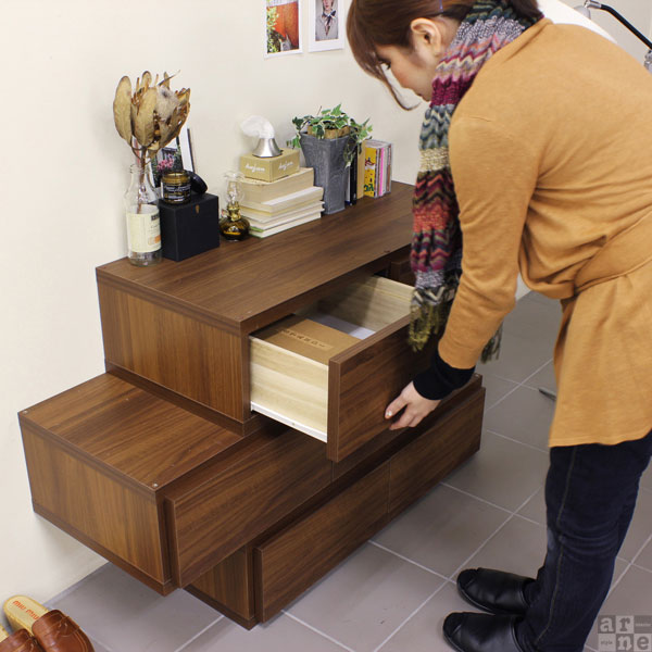 楽天市場】引き出し 1段 低い テレビ台 ローボード 北欧 ローチェスト