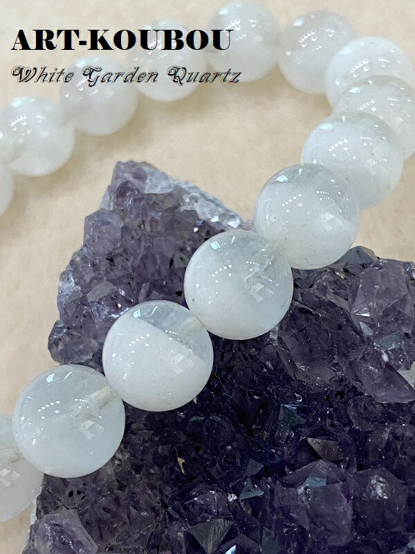 楽天市場】パワーストーン ホワイトガーデンクォーツ約10mm一連