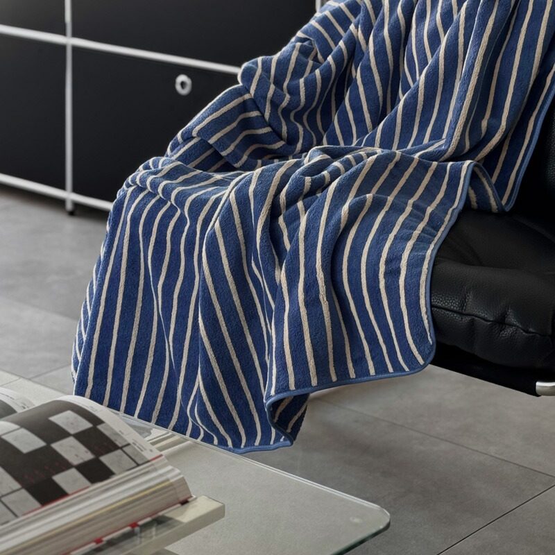 楽天市場】ストライプ ふわふわ マイクロファイバー ブランケット 200