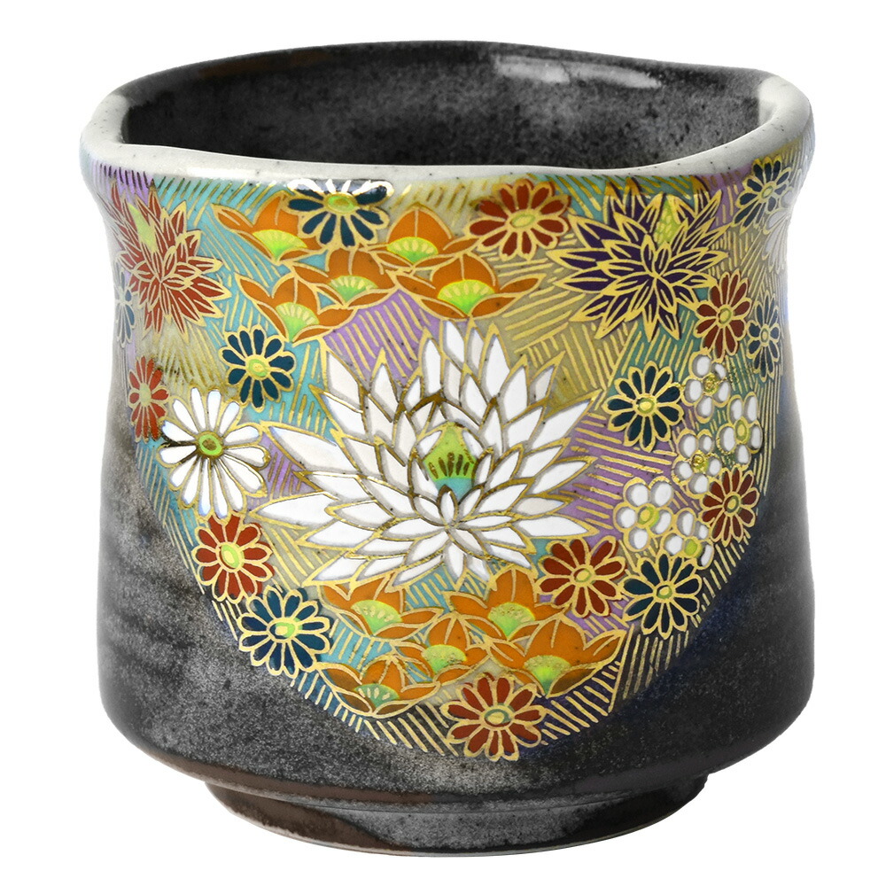 楽天市場】九谷焼 金花詰 湯呑 化粧箱付き 湯飲み 湯呑み 金彩 日本製