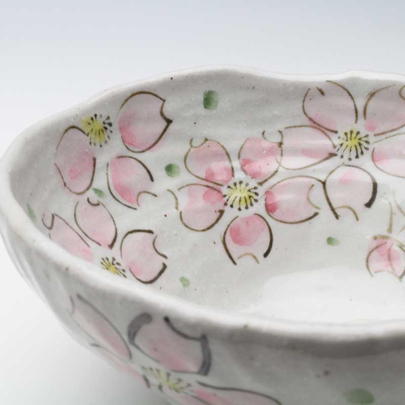 和食器 瀬戸焼 古瀬戸 染付 桜メダカ文 盛塩皿 皿 十三客 V R7265