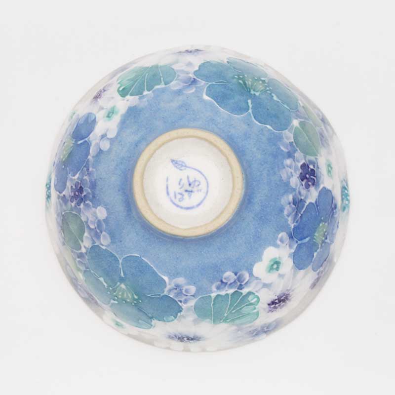 楽天市場】【青彩白花 飯碗】瀬戸焼 和食器 食器 茶碗 手描き 花柄