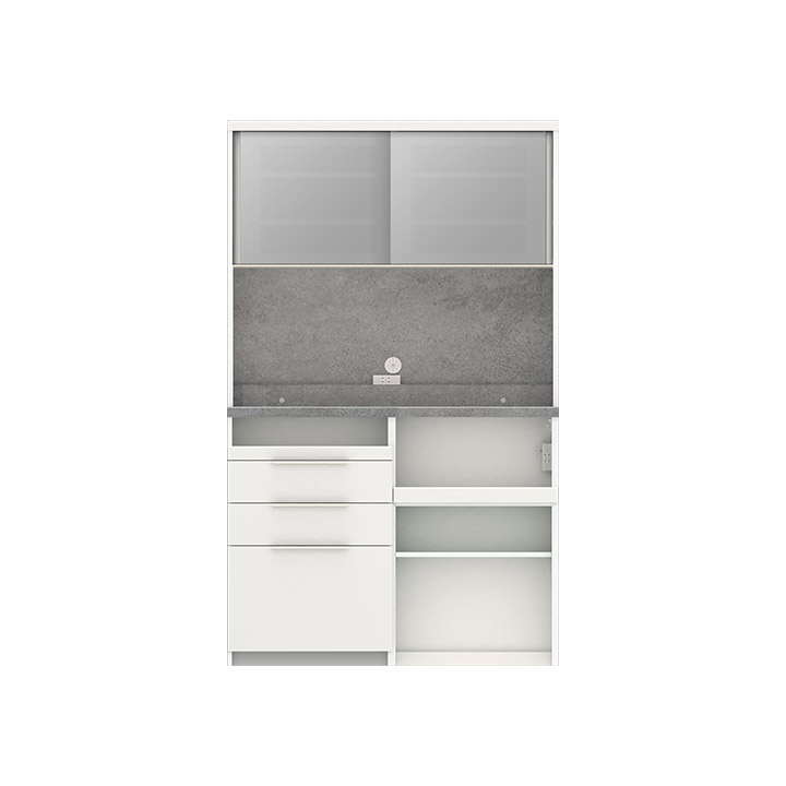 楽天市場】パモウナ 食器棚 幅120cm 奥行50cm 高さ198cm ID 完成品 棚