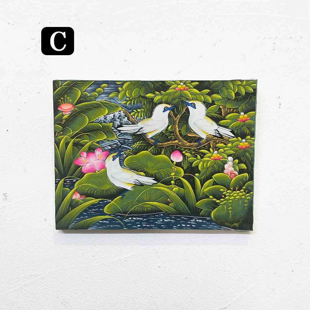 楽天市場】バリ絵画 鳥の絵 3羽 小鳥 シラサギ W40×H30cm ブンゴセカン