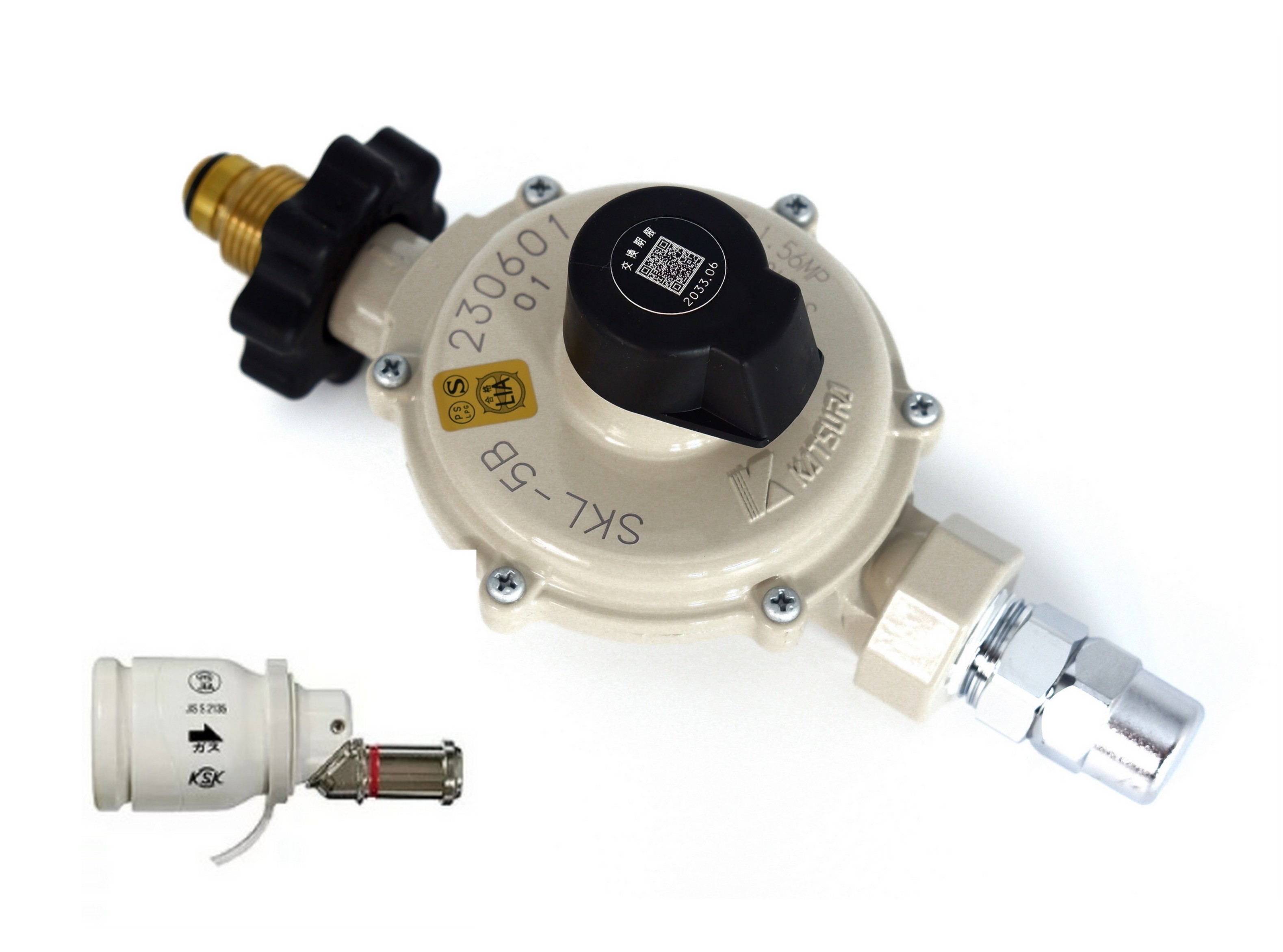 楽天市場】桂精機製作所 LPガス用単段式調整器 SKL−5BH 検圧プラグ