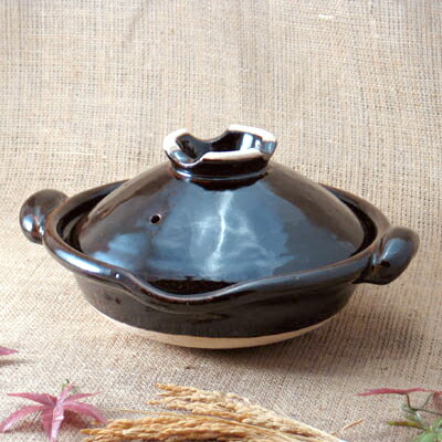 楽天市場】土楽窯 口付き黒鍋八寸 : ベルセーブ