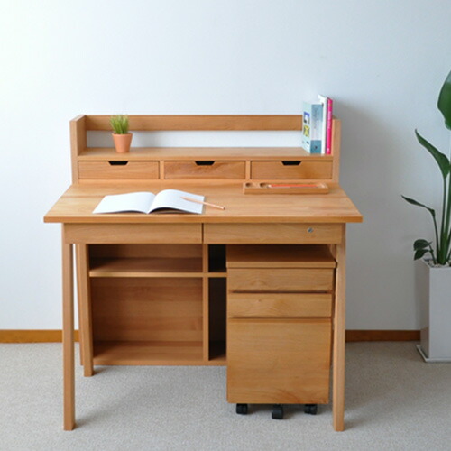 楽天市場】デスクセット Kukka 幅110cm アルダー 杉工場 学習机 日本製