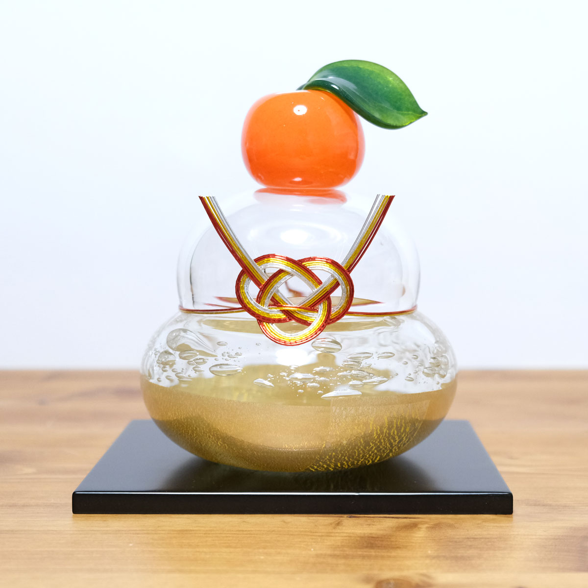 楽天市場】ガラスの鏡餅 特大（LL） glass calico グラスキャリコ