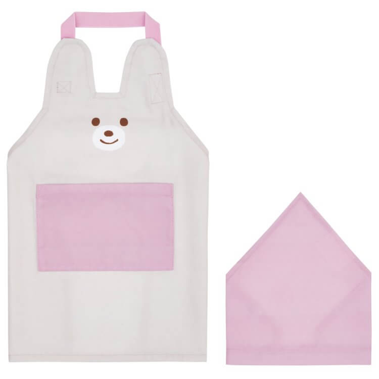 楽天市場】【子供エプロン うさぎ】子どもエプロン三角巾セット