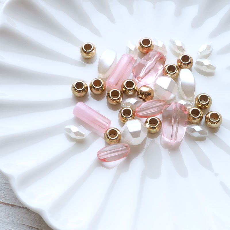 楽天市場】【35個入り】ビーズミックス アクリル パール ハンドメイド