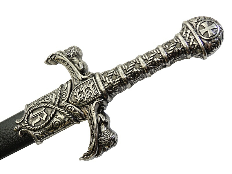 楽天市場】模造刀 リチャード ライオンヘッド ダガー シルバー