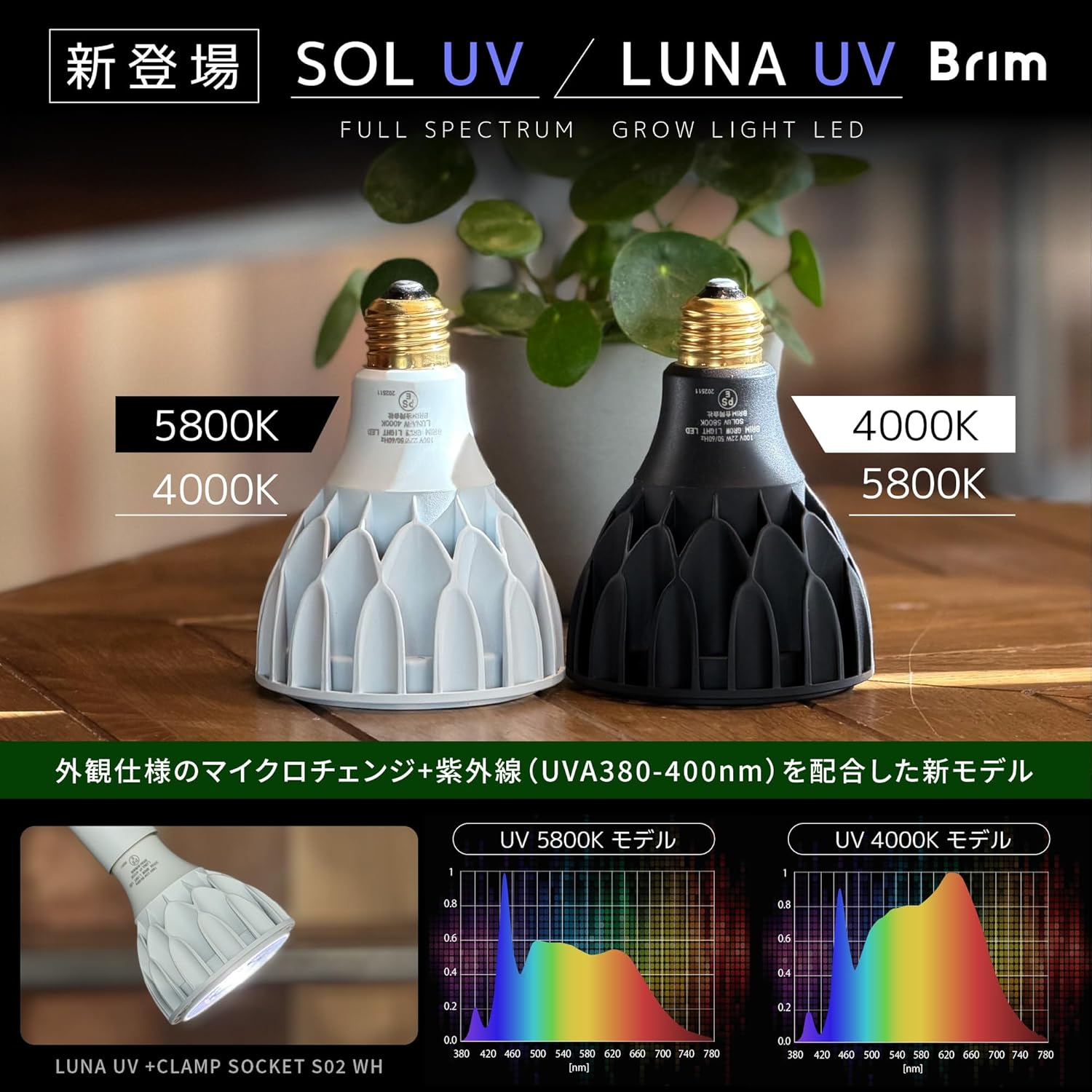 楽天市場】BRIM(ブリム) 公式店 SOL 24W / SOL UV 22W 植物育成ライト