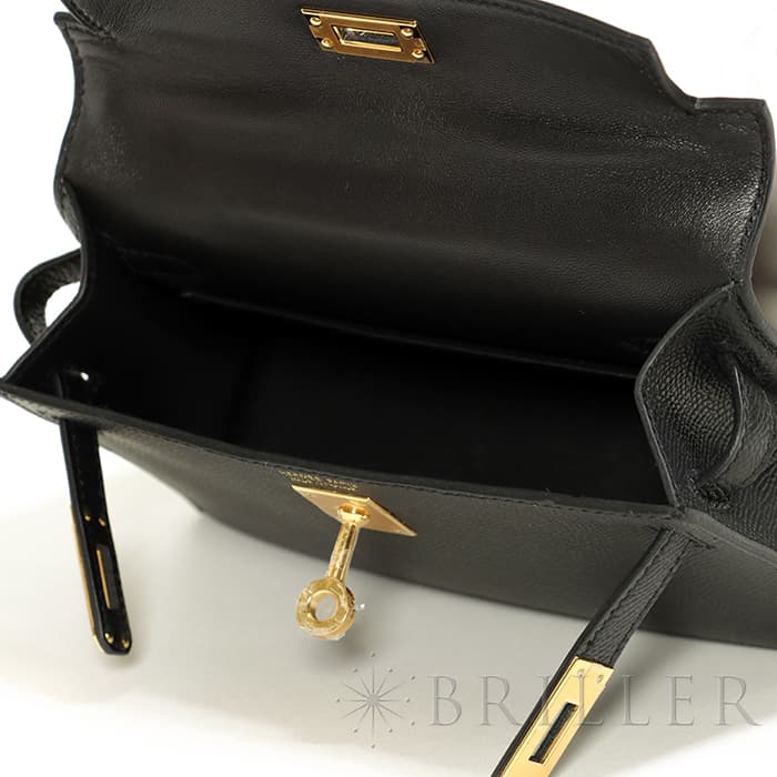 楽天市場】エルメス ミニケリー2 エプソン ブラック ゴールド金具