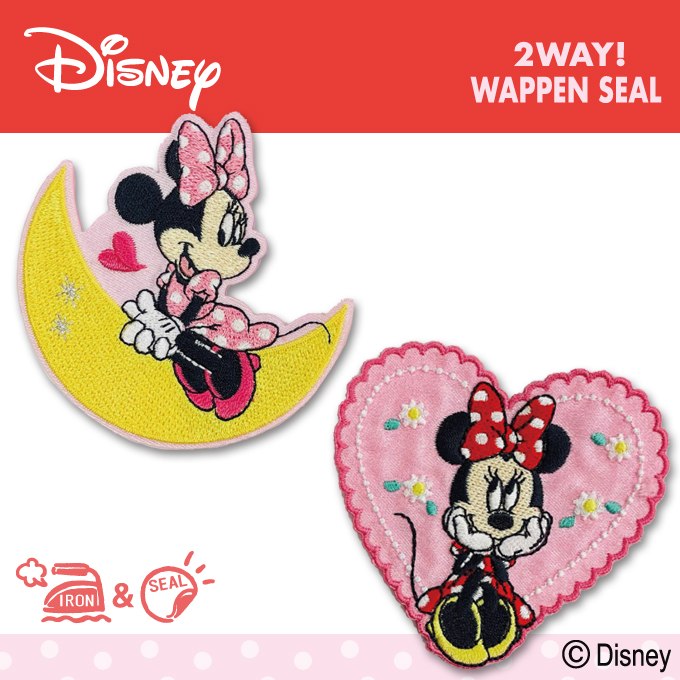 楽天市場】ワッペン ミニーマウス ポルカドット 大 ディズニー 水玉柄