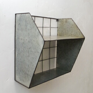 楽天市場】【インダストリアル 家具 ウォールラック シェルフ ブリキ