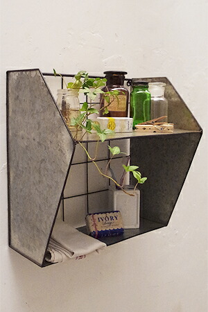 楽天市場】【インダストリアル 家具 ウォールラック シェルフ ブリキ