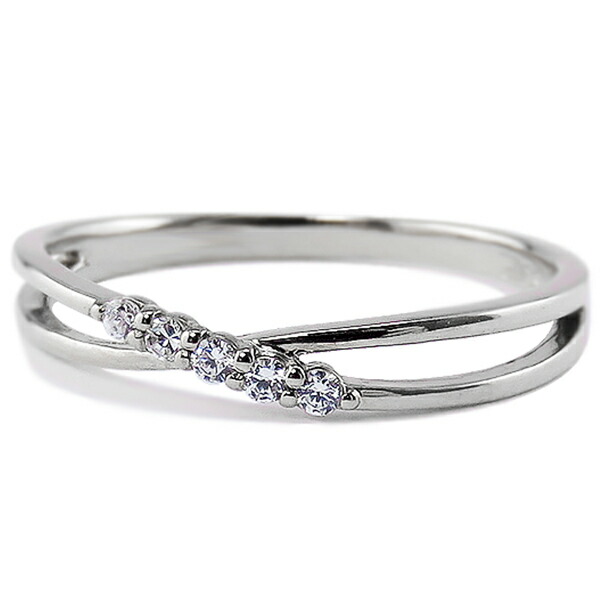 楽天市場】ファイブストーン ダイヤ プラチナ 交差 インフィニティ