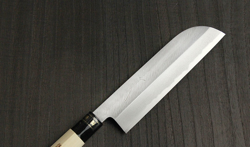 楽天市場】日本鋼（特製） 鎌薄刃 180mm 實光包丁(堺包丁) 堺 名入れ