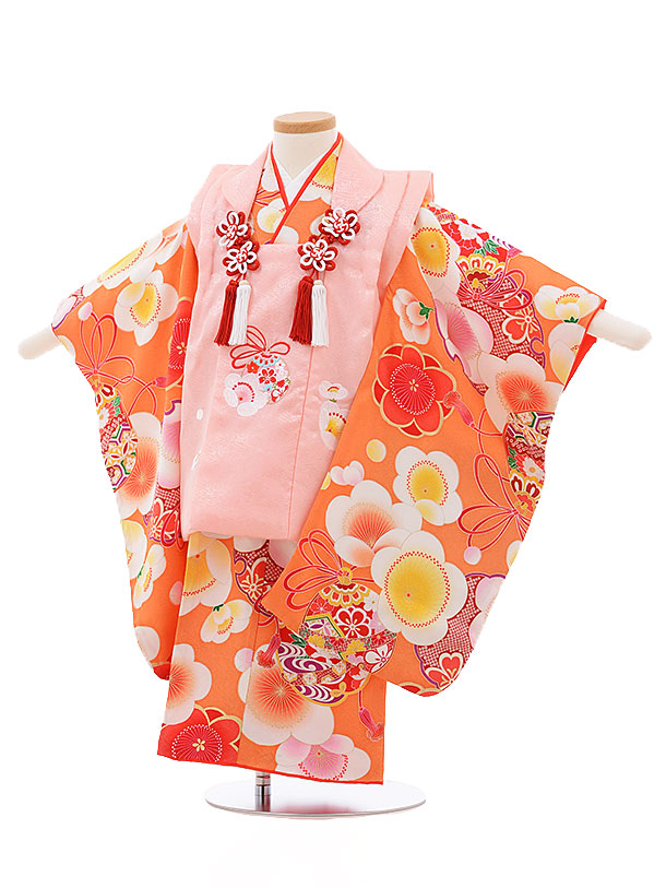 楽天市場】レンタル 七五三 着物 3歳 被布 セット 正絹 3388 紅一点