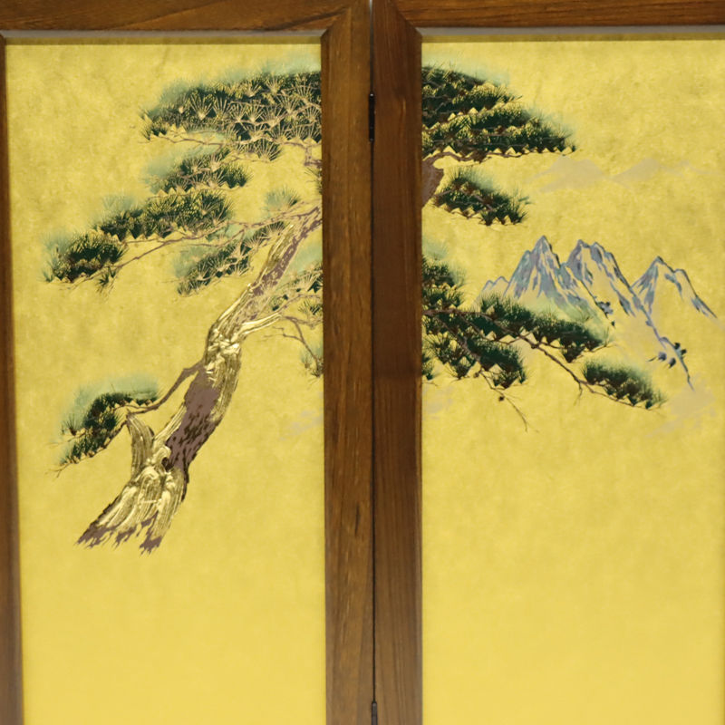 楽天市場】アウトレット品 屏風 単品 25号 二曲屏風 松山 飾り幅：45