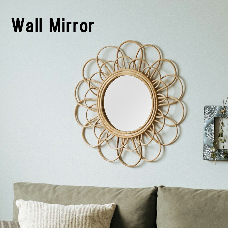 楽天市場】ウォールミラー おしゃれ 壁掛け おしゃれ 丸 フラワー