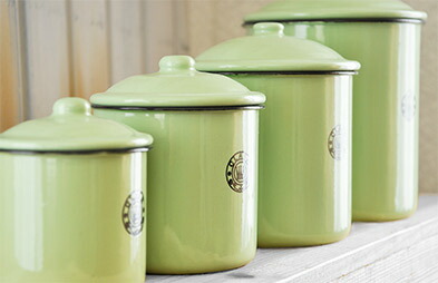 マニー セゾンドローズ ホーロー キャニスター 4点セット マニー