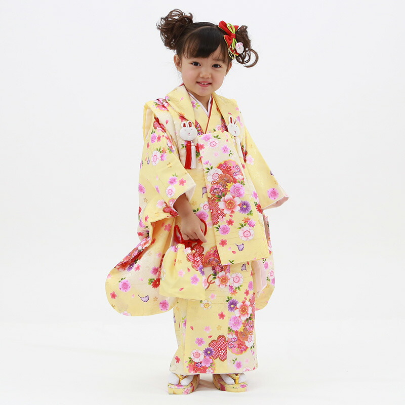 楽天市場】【レンタル】七五三 着物 3歳 被布セット 女の子 11点フル