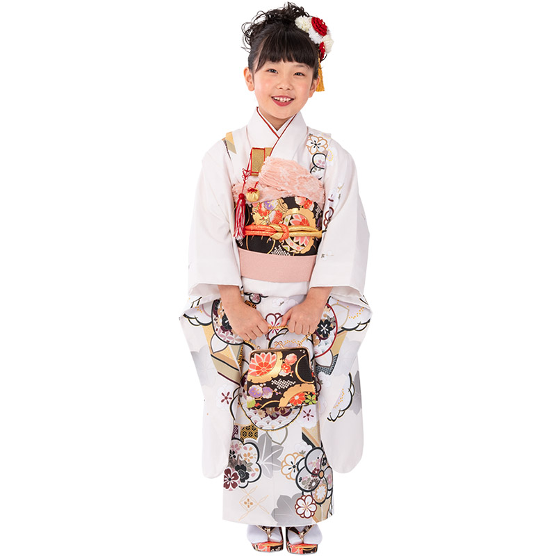 楽天市場】七五三 女の子 7歳 7才 着物 フルセット モダン 絵羽柄 古典
