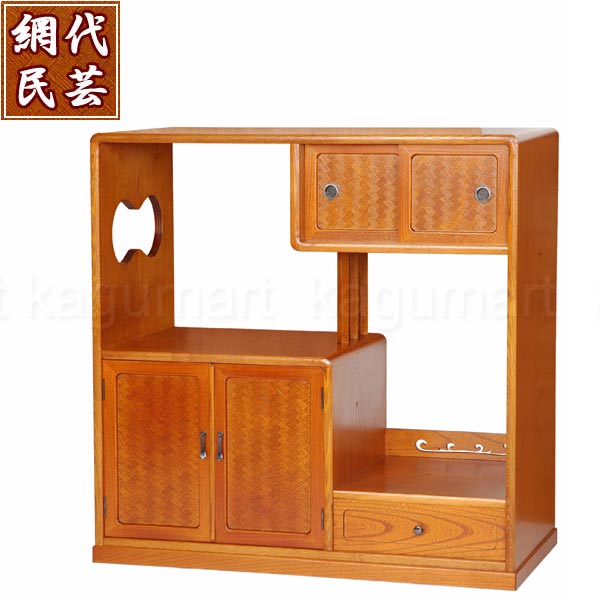 楽天市場】YK332 飾り棚 あじろ民芸 飾り棚 和風 飾棚 欅 リビング