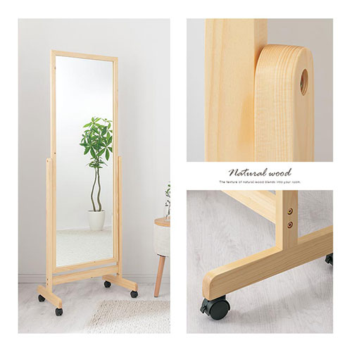 楽天市場】キャスター付き スタンドミラー 全身鏡 ミラー 全身