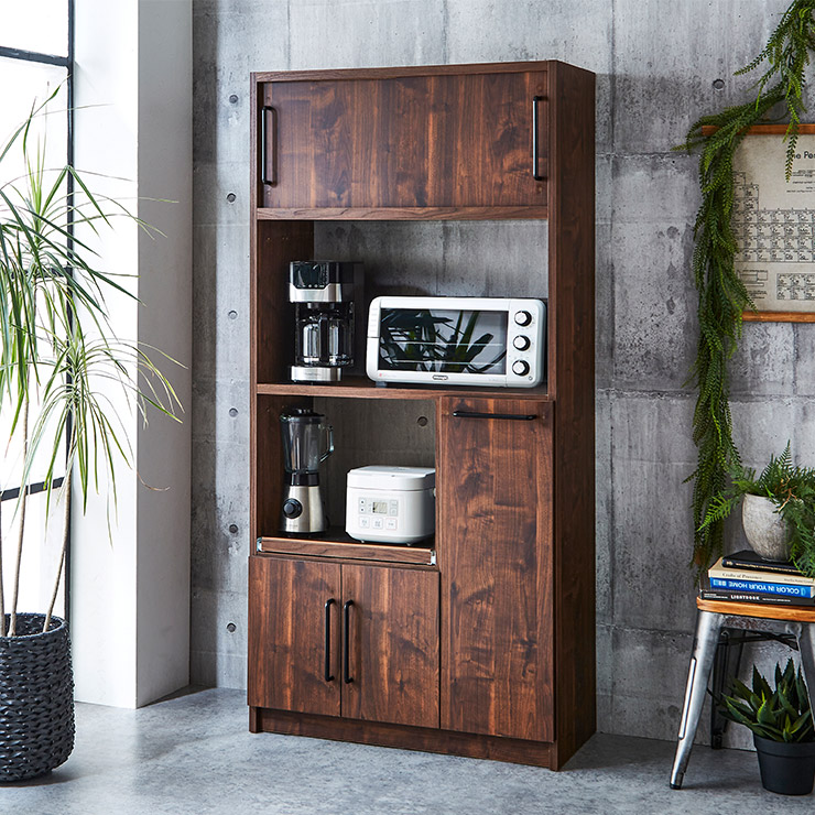 楽天市場】☆55%OFF☆ 食器棚 完成品 レンジ台 キッチンボード