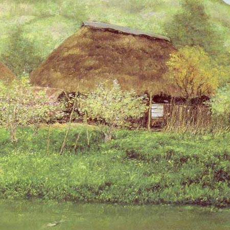 楽天市場】向井潤吉 絵画 春映 送料無料 【複製】【美術印刷】【巨匠