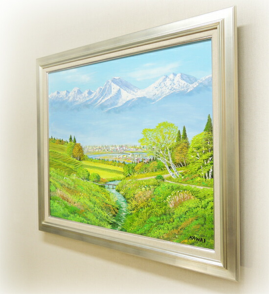 楽天市場】絵画 油絵 常念岳 山麓 F20号 （川合修二） 送料無料 【海