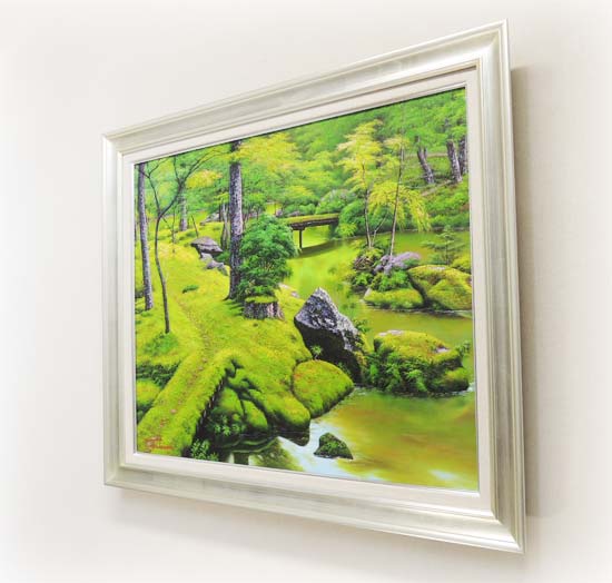 楽天市場】絵画 油絵 苔寺（西芳寺） F20号 （堤照男） 送料無料