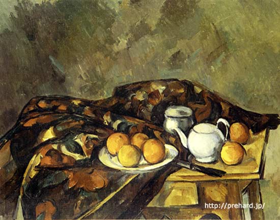 楽天市場】セザンヌ 絵画 ティーポットのある静物 F6号 送料無料