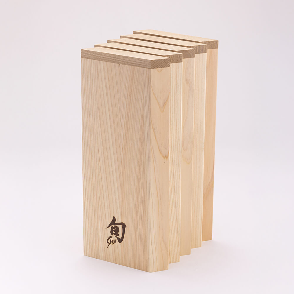 楽天市場】旬 包丁スタンド ひのきナイフブロック 格子 (4丁入) | 貝印