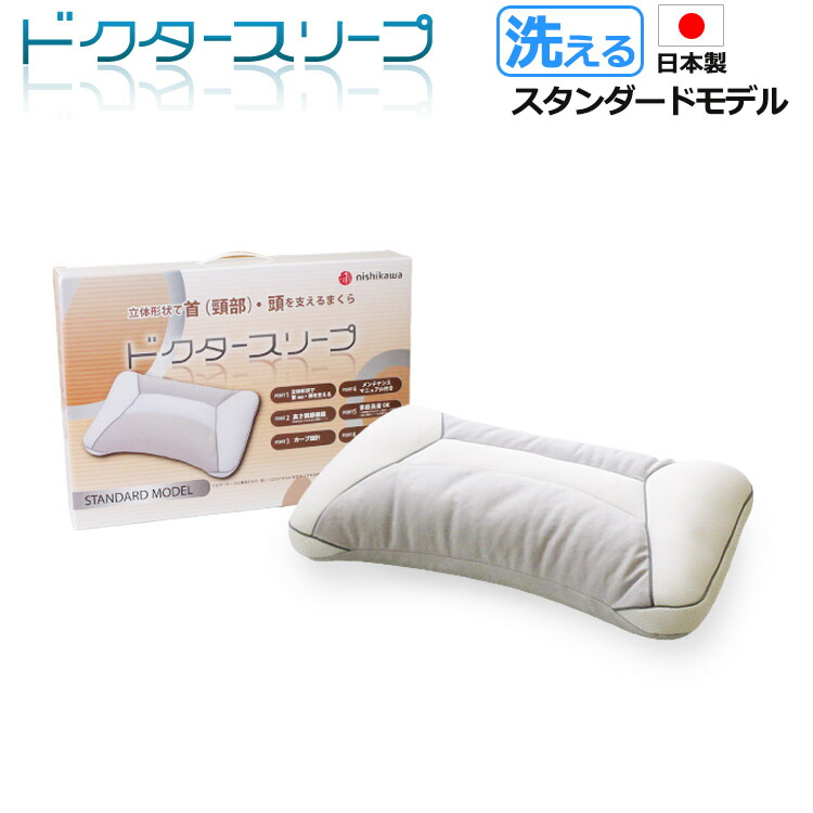 西川 ドクタースリープまくら・自分の好みに高さ調節OK・洗濯OK・詰め