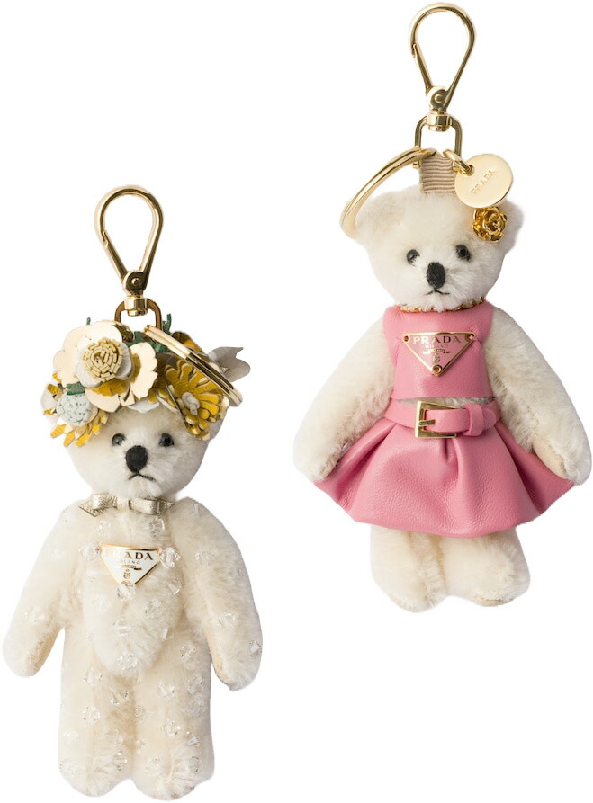楽天市場】PRADA プラダキーリング＆フックホルダーテディーベアー