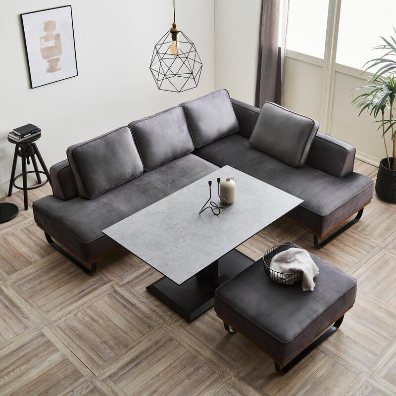 楽天市場】【開梱設置無料】loaf アッシュグレー色 ダイニングソファー