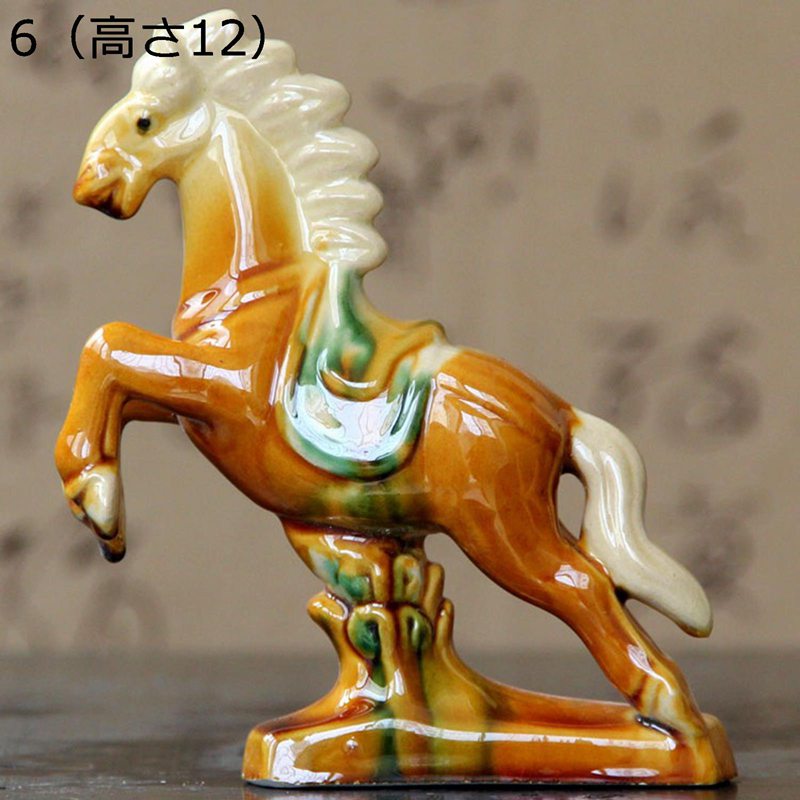 楽天市場】置物 オブジェ セラミック 馬の装飾品 デスクトップの工芸品