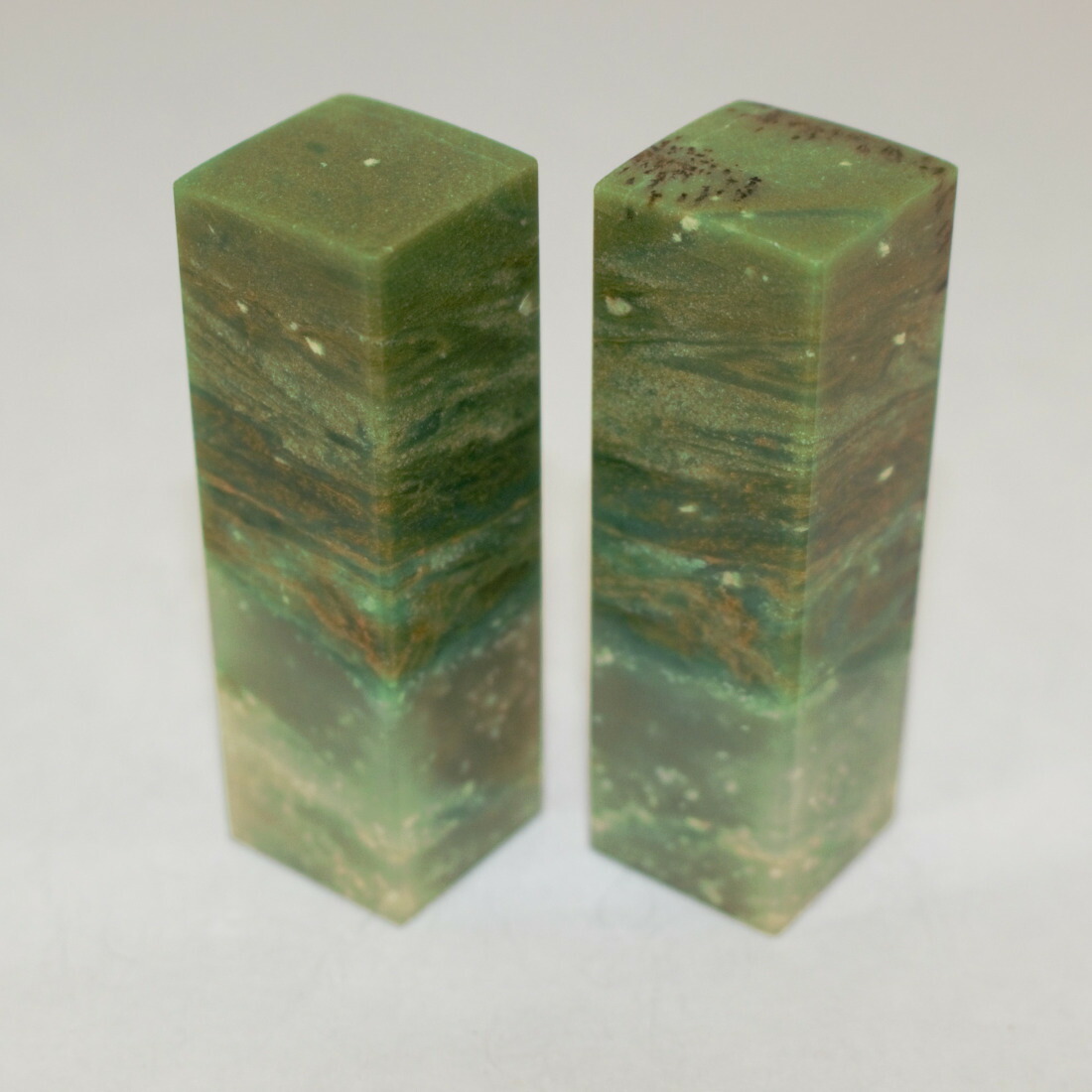 楽天市場】≪クーポン発行中≫ 最高級篆刻印材 『広東緑石印材』6分2顆