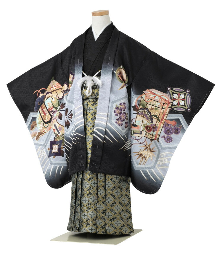 楽天市場】七五三 着物 男の子 五歳 13点フルセット 光 鷹 熨斗 黒